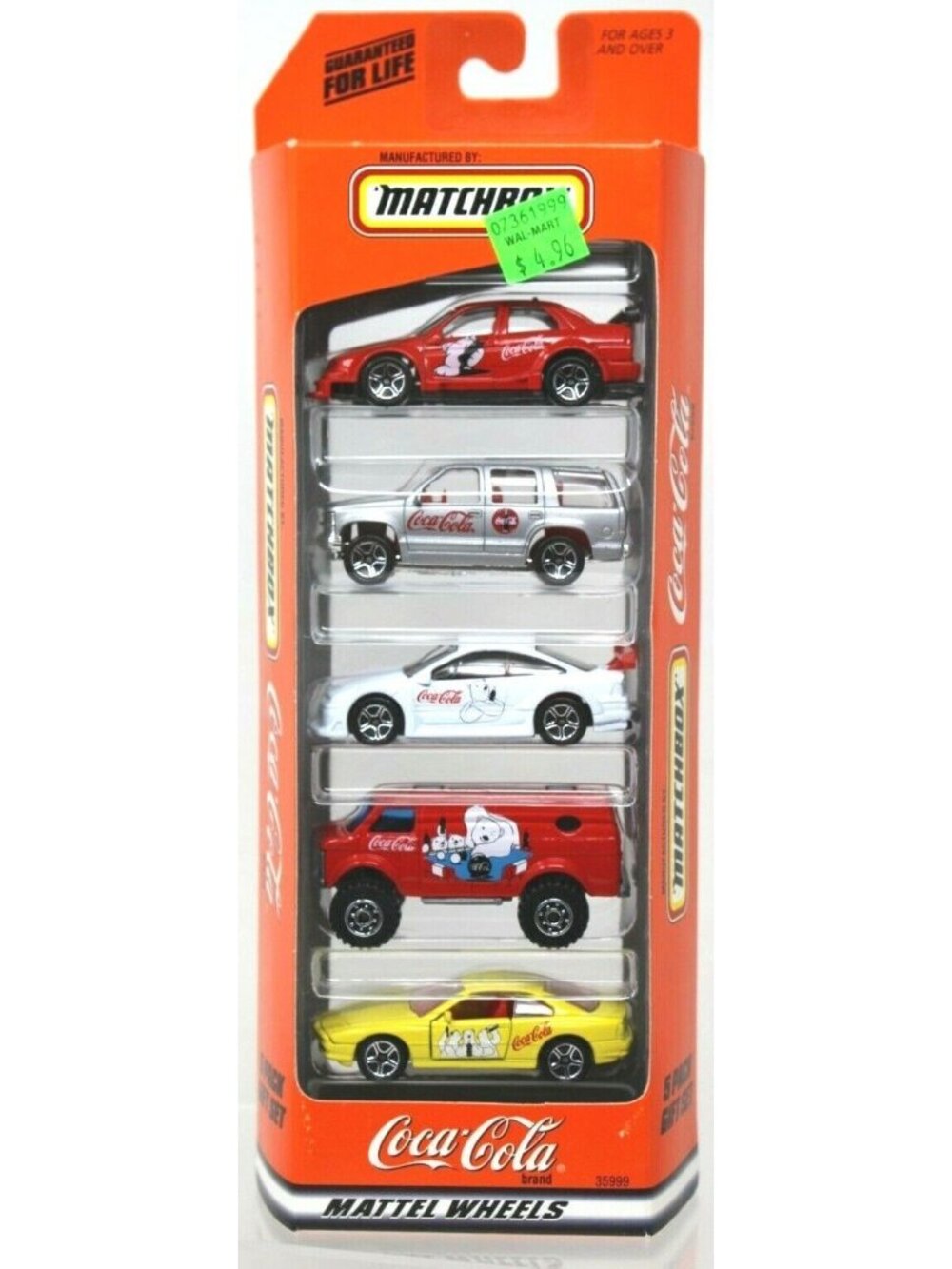 VTG 1998 Matchbox Coca-Cola 5-Pack Die Cast Vehicles Gift Set 35999 Sealed #D24